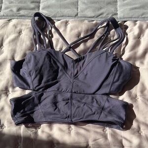 Strappy Lululemon Sports Bra in Nightfall